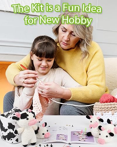 Vista 63 de Aeelike Kits de aprendizaje de ganchillo para principiantes, kit de inicio de ganchillo con todo, hilo acrílico de 1093 yardas para ganchillo, juego