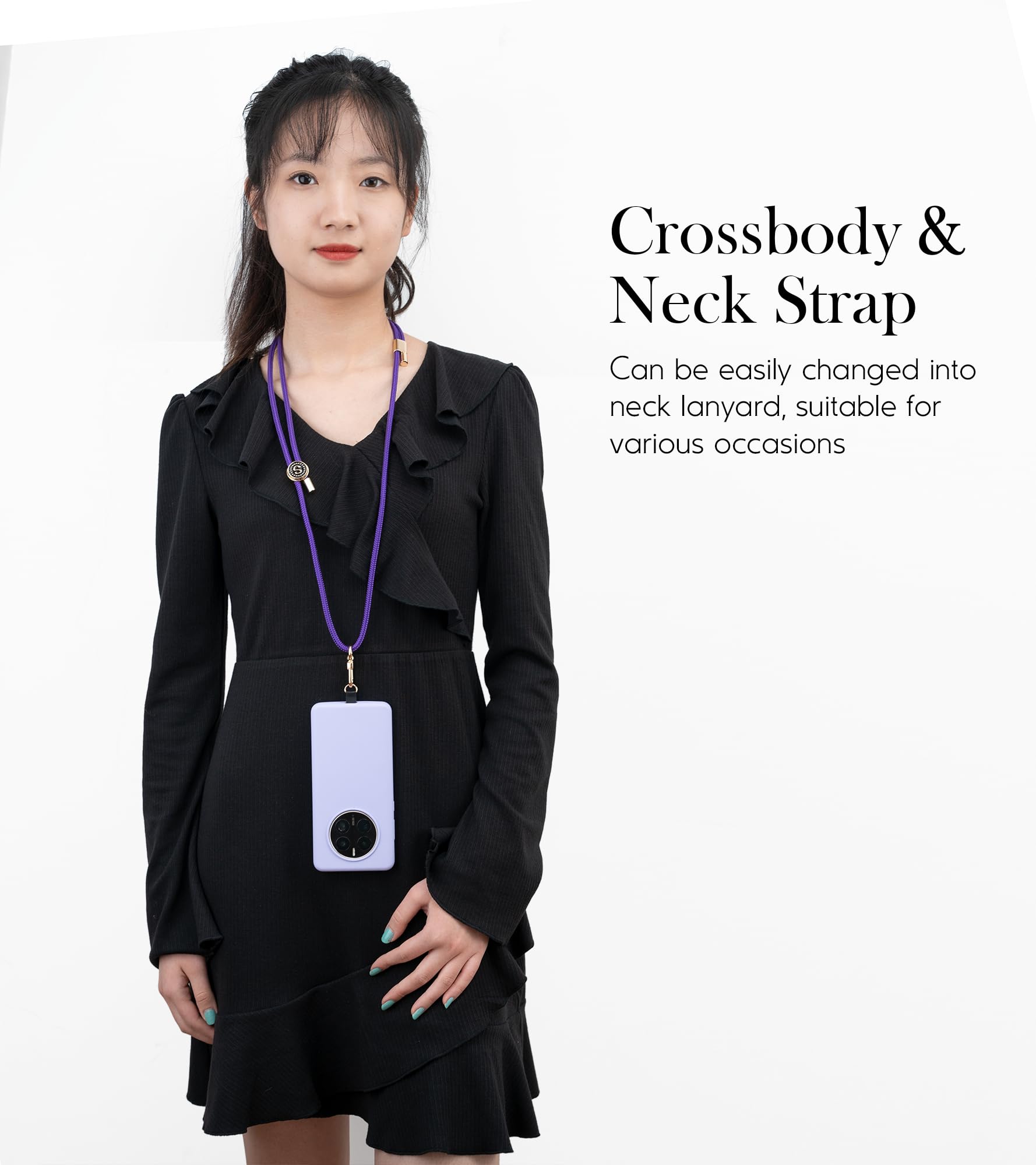 Cordino Regolabile Per Telefono SENLLY - Patch Ultrasottili, Nylon Morbido, Per Collo E Spalla - Foto 9