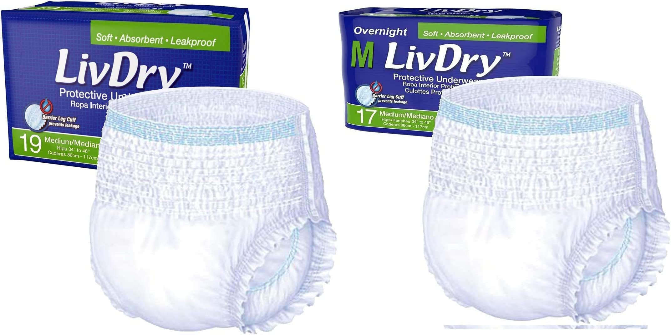 Adult Incontinence Underwear, Extra Absorbency with Overnight Comfort Bundle - Medium, Bag
