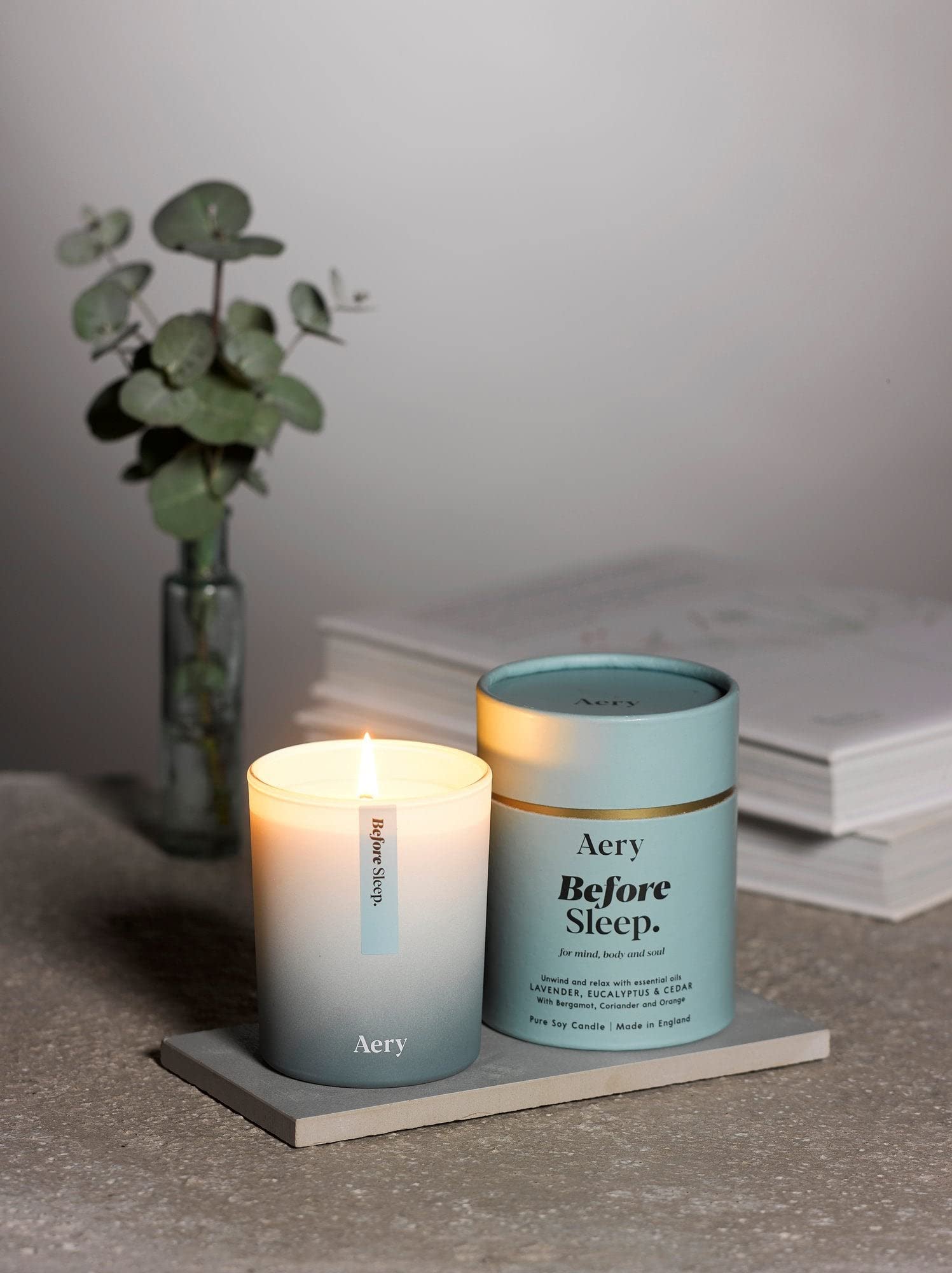 Aery Before Sleep Scented Candle, Lavender, Eucalyptus and Cedar, One Size, 200g