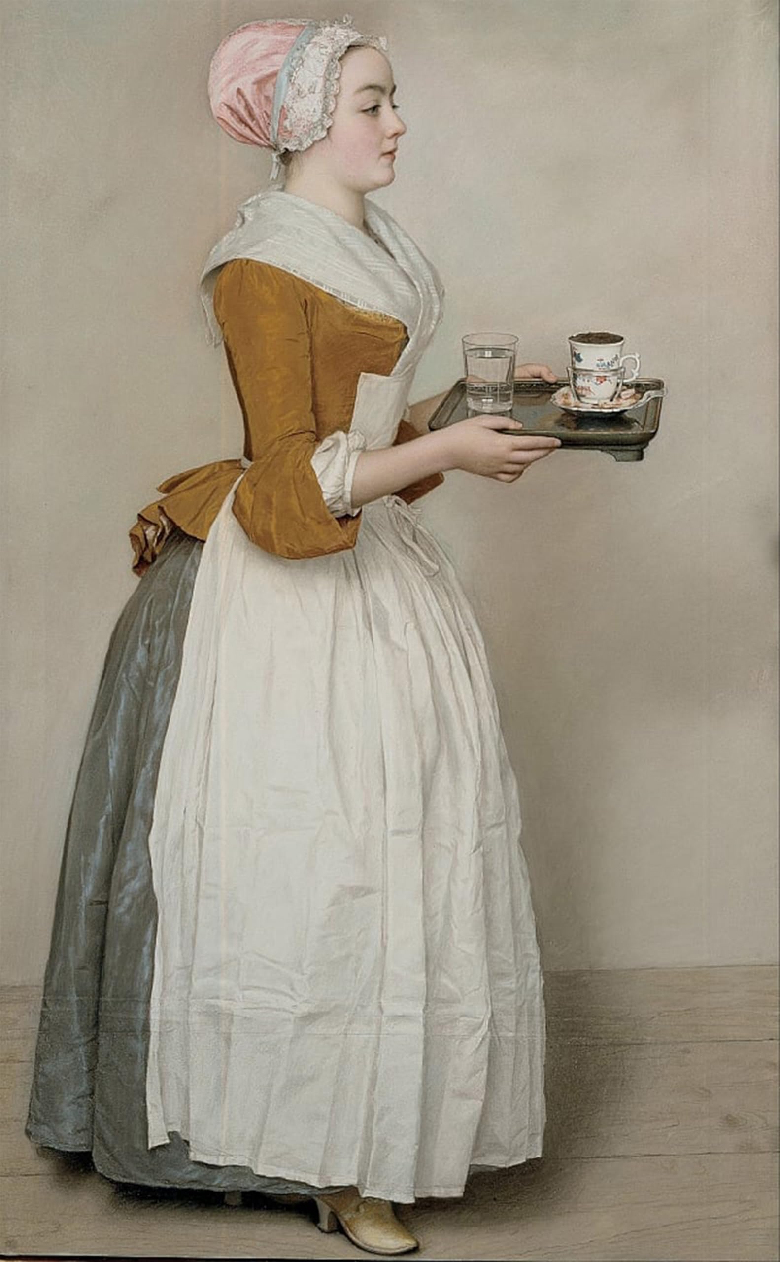 SERENDIPITP Aesthetic Poster Photo Wall Print Retro Picture the Chocolate Girl the Beautiful Chocolatier Vienna by Jean Étienne Liotard Modern Wall Artwork for Home Decor 60x90cm