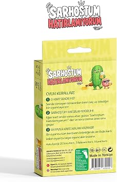 Sarhoştum Hatırlamıyorum +18 Yetişkin Parti Kart Oyunu