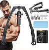 Entrenador de brazos Twister, equipo de pecho hidráulico 3 en 1 con ruedas abdominales y ganchos, ajustable de 22-440 lbs para hombres y mujeres, equipo de gimnasio en casa para entrenamiento de fuerza de cuerpo completo 1