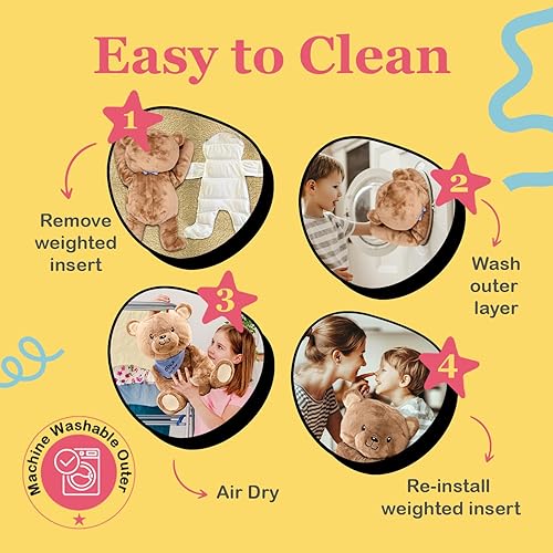 Vista 4 de Lilly's Love Weighted Stuffed Animal, 5lb Sensory Plush for Kids & Adults Machine Washable Plushie w/Removable Inner Calming Weighted Stuffed