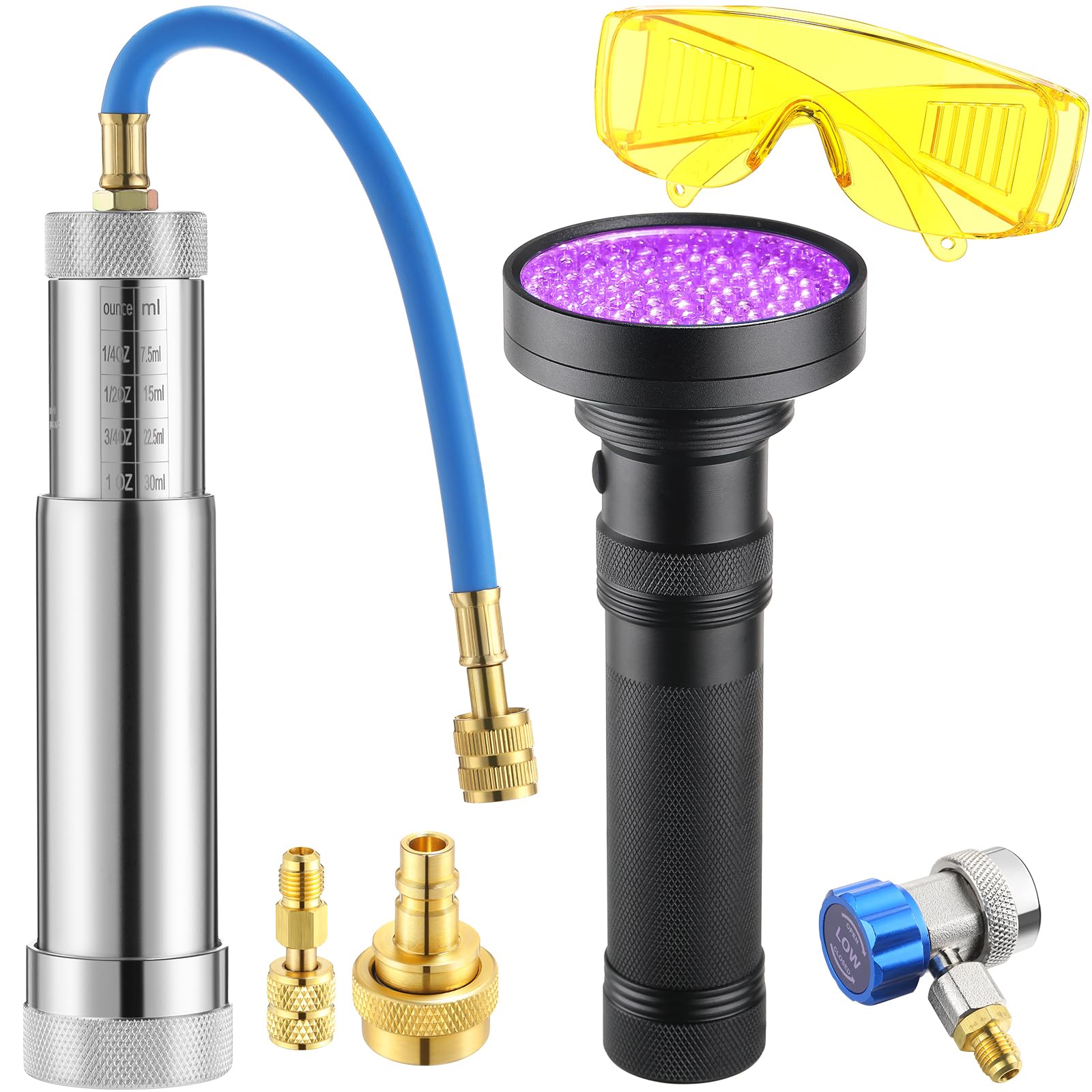 Amazon.com: Tellegloww A/C Oil Dye Injector Kit, Backflow Prevent