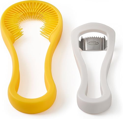 Miniatura 8 de Chef’n Cob Plus pelador y destripador de maíz para mazorca de maíz, con empujador de seguridad incorporado