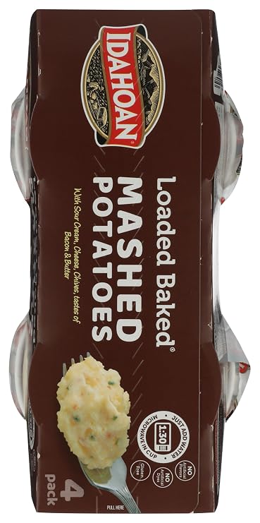 Idahoan Loaded Baked Instant Mashed Potato Cups | 1.5oz - Pack of 4