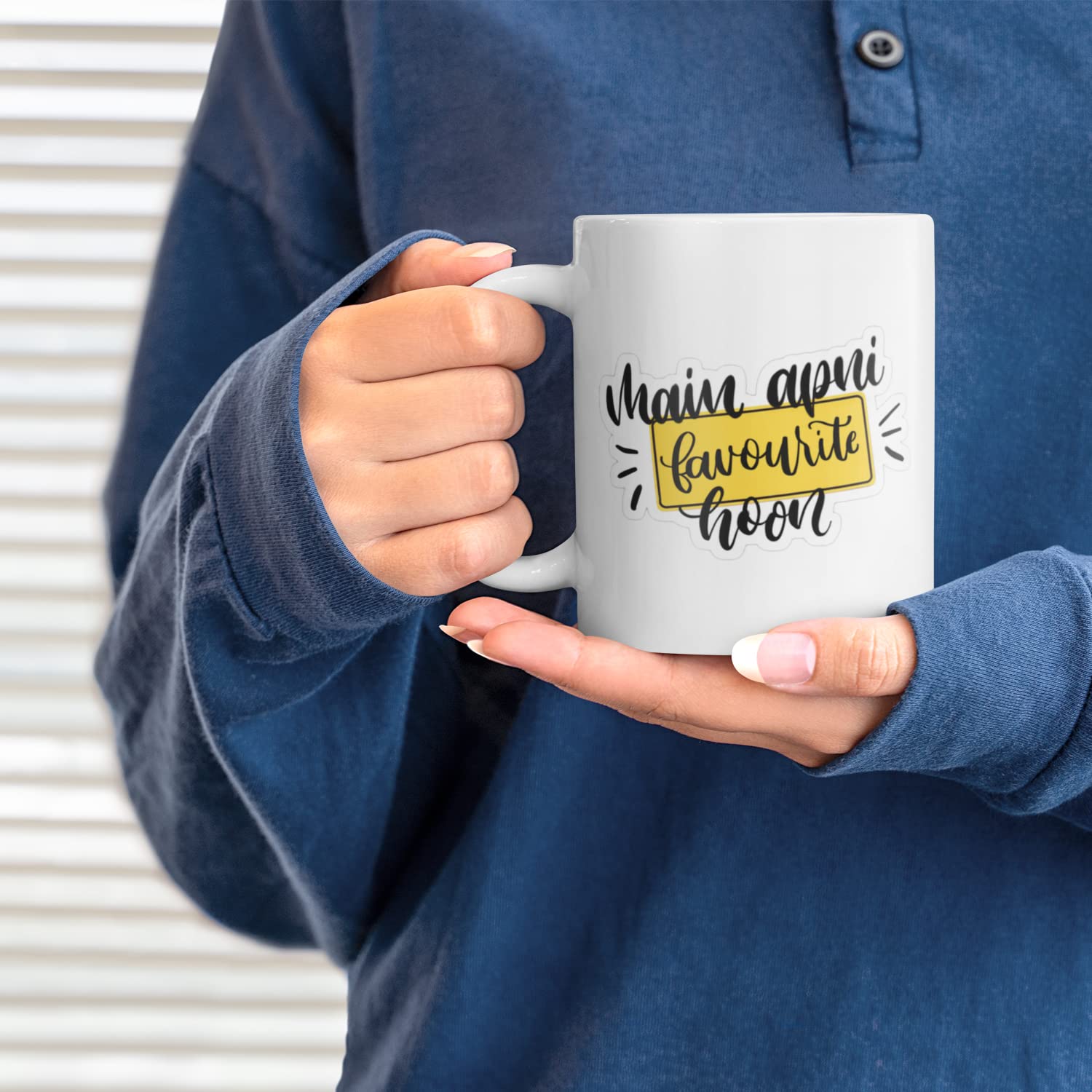 Home Decor Expert Main Apni Favourite Hoon Printed White Ceramic Coffee Mug 350ml