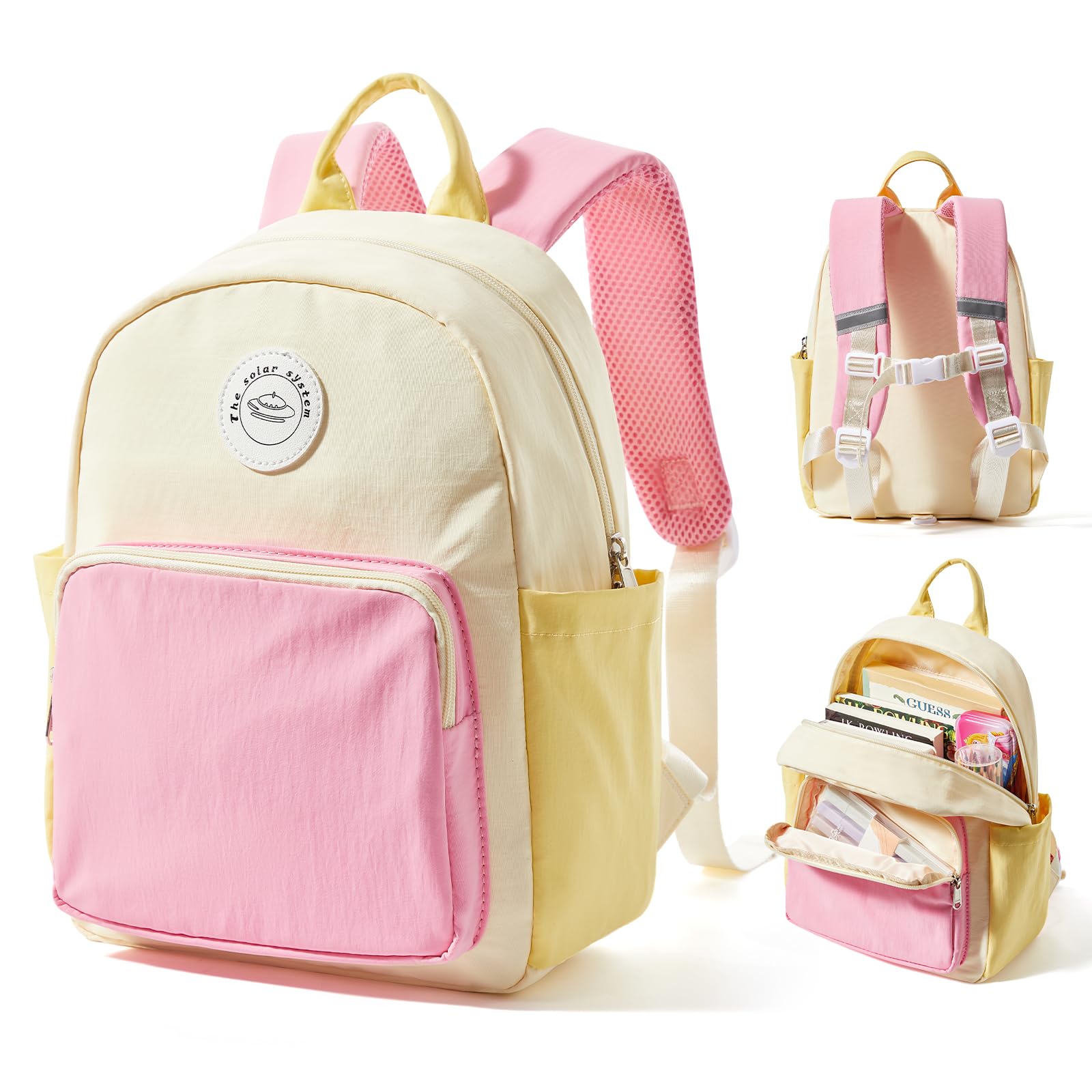kibachev Mochila Escolar Niña/Niño 15l, Mochila Infantil 4-5-6 Años, Ligera Mochila Niño Primaria con Correa Pectoral, Mochila Dinosaurio Colegio