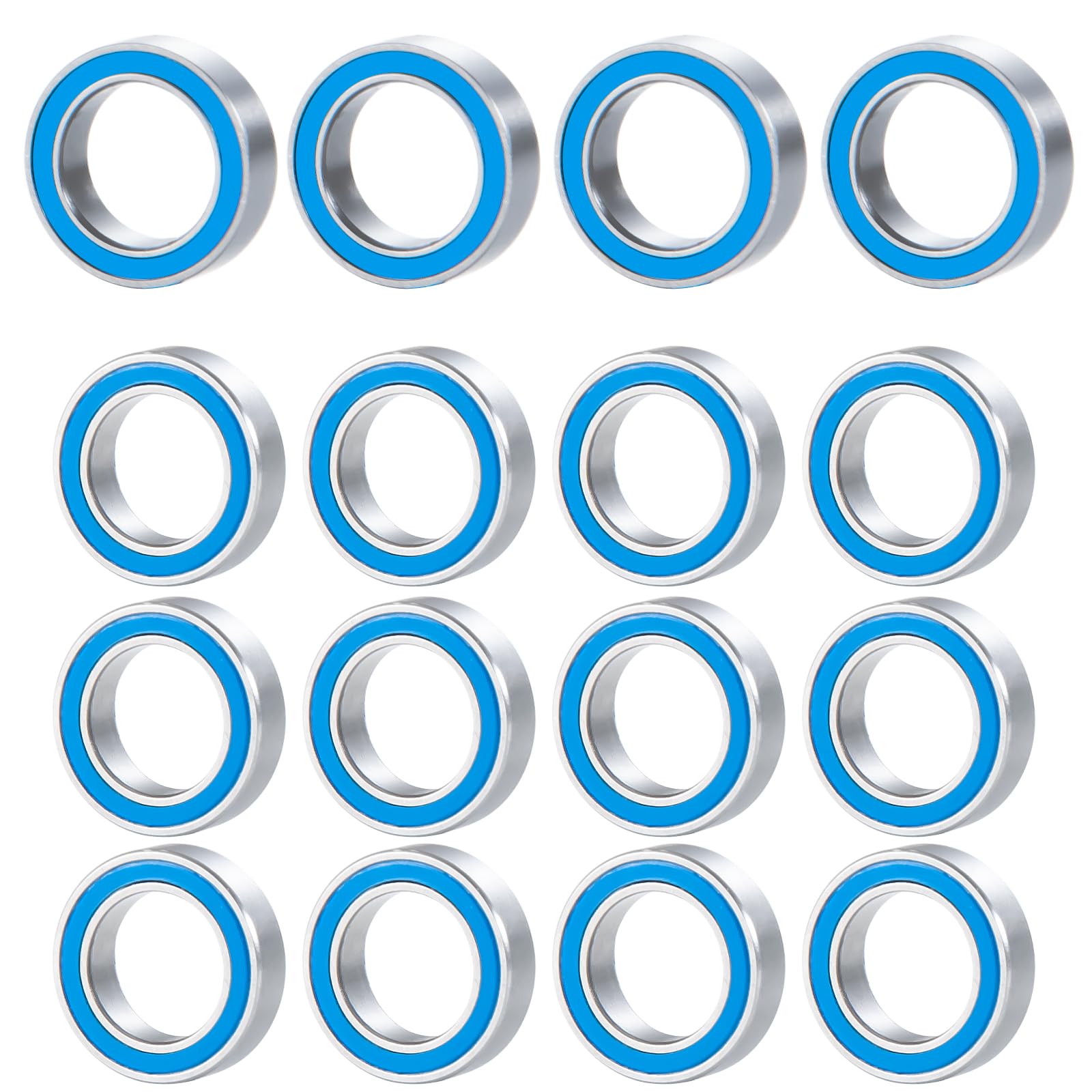 BRKRC Steel Rubber Sealed Bearing Kit 16pcs RC Bearings Compatible with Losi 1/18 Mini LMT 4X4 Brushed Monster Truck RTR Upgrade