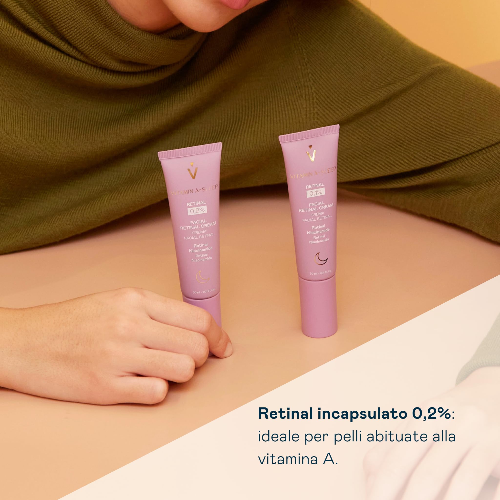 VALQUER Crema Viso Notte con Retinale 0,2% Vitamina A-Sleep | Crema Rassodante Antirughe con Niacinamide | Migliora la compattezza e uniforma l'incarnato | Vegana | 30 ml