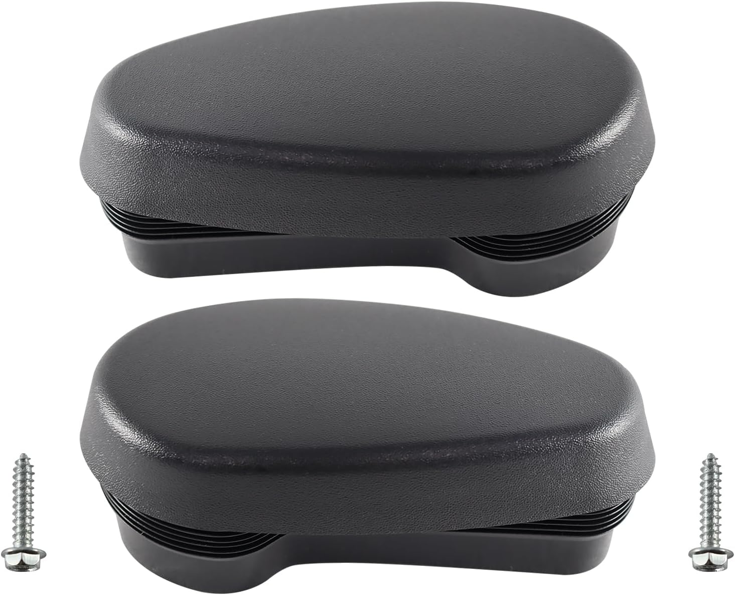 Tubular Side Steps Bars End Caps Replacement Set Compatible with 2009-2022 Do-dge Ram ; Replacement for 68044463AB 68044463AC