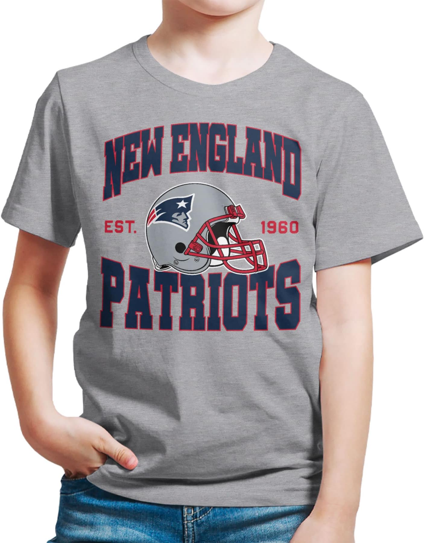 Clothing x NFL - Team Helmet - Kids Short Sleeve Fan Shirt for Boys and Girls - Officially Licensed NFL Apparel