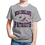Junk Food Clothing x NFL - New England Patriots - Team Helmet - Kids Short Sleeve T-Shirt for Boys and Girls - Size Small