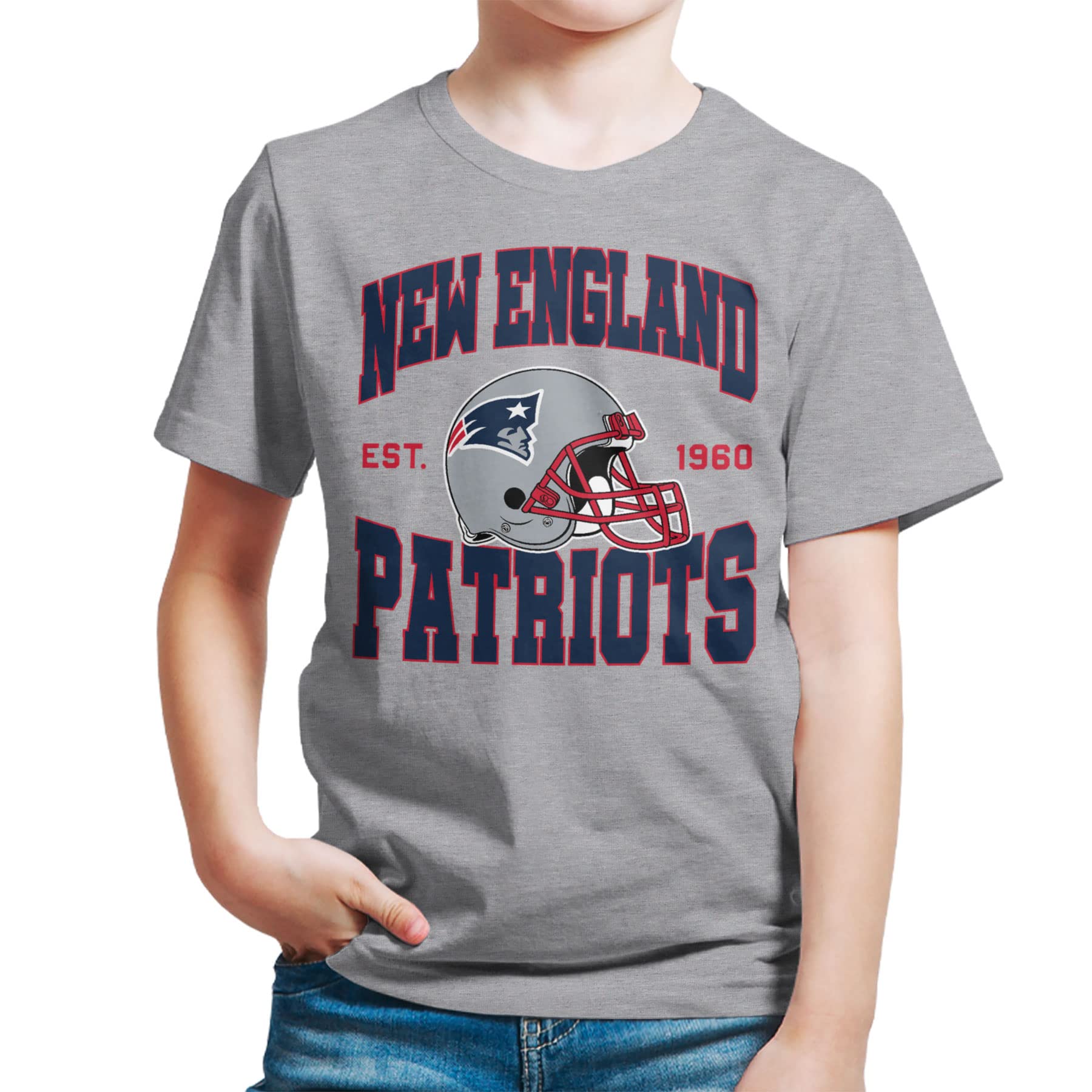 Clothing x NFL - Team Helmet - Kids Short Sleeve Fan Shirt for Boys and Girls - Officially Licensed NFL Apparel