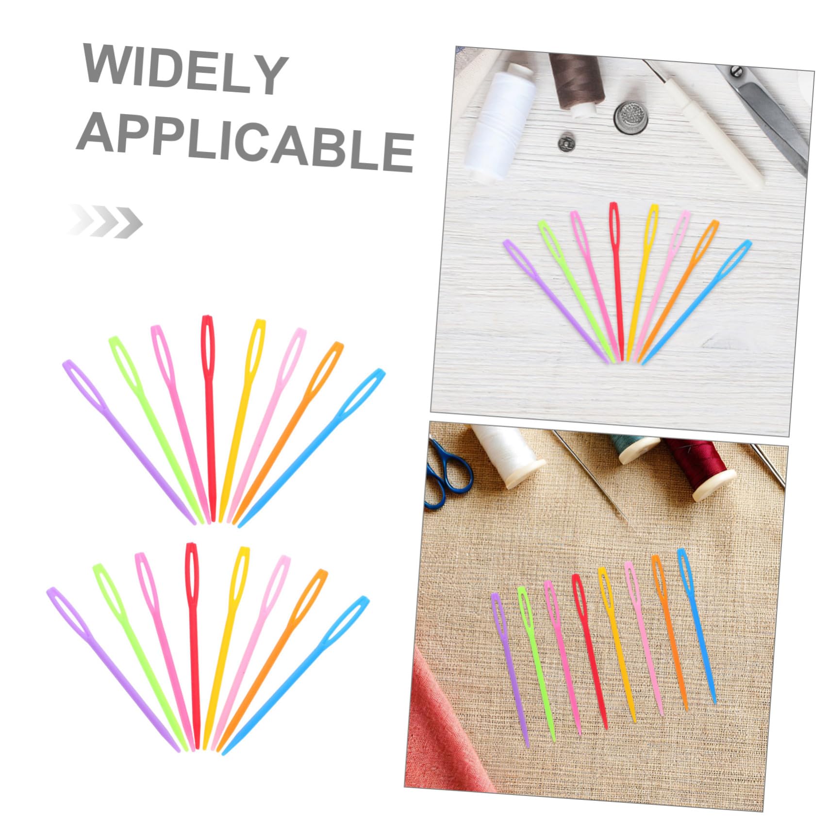 HOODANCOS 2000 Piezas Unidades Agujas de Plástico para Coser y Tejer Coloridas con Ojo Grande para Enhebrar Fácil para Labores de Punto Tapicería y Reparación de Lana Herramientas