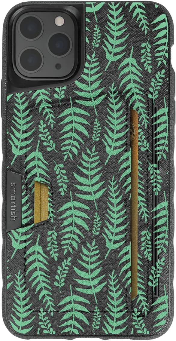 Smartish - Fern Real - iPhone 12 Mini Wallet Case - Wallet Slayer Vol 2 [Slim + Protective Kickstand] Credit Card Holder - Fits iPhone 12 Mini