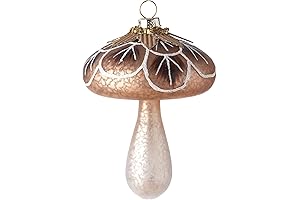 GLASS MUSHROOM ORNAMENT DARK (H21)