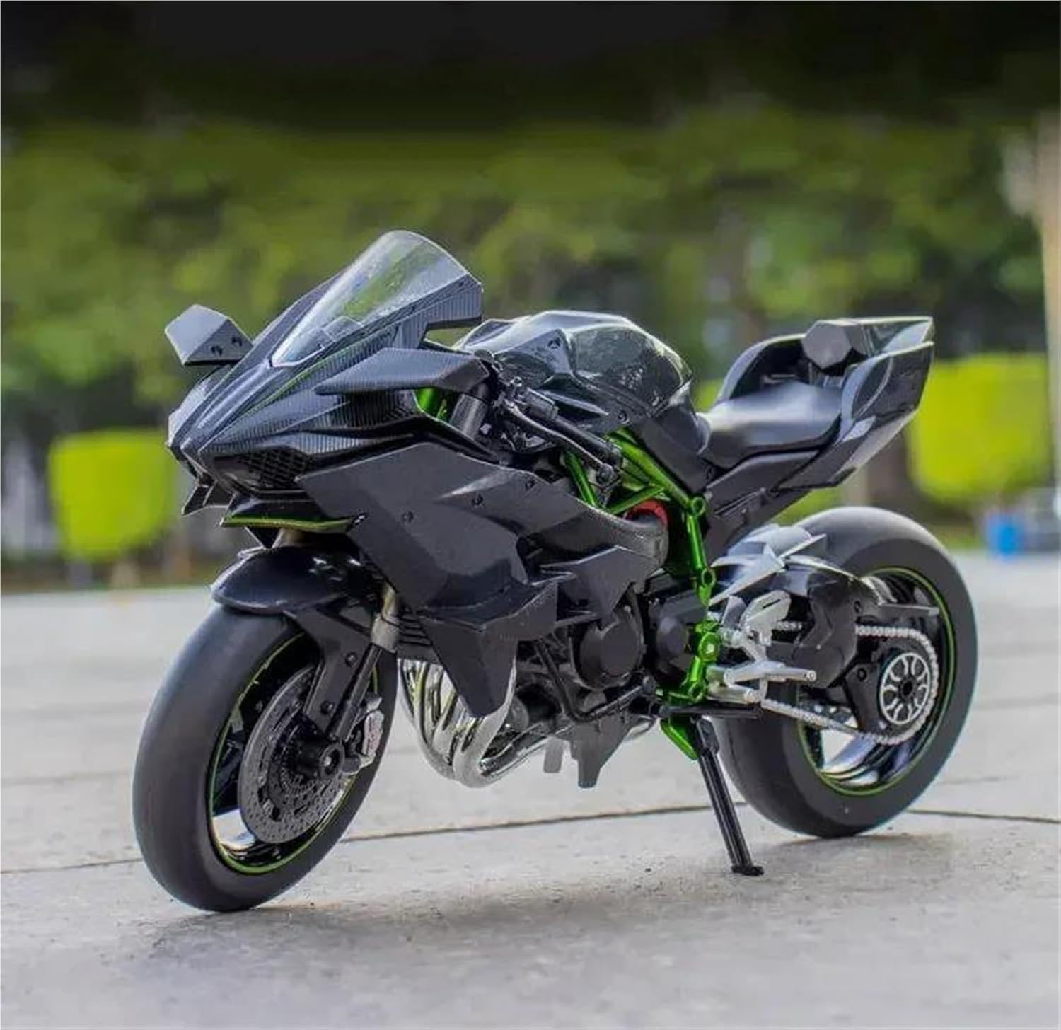 MAKUTU Scale Motorcycle Model 1:9 Motocross Motorcycle Model Collection Gift Static Die Casting Production for for Ninja H2R