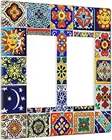 Vista 102 de Placa Cubierta de Interruptor de Luz de Palanca Individual con Diseño de Flor Botánica en Tablero de Madera Rústico Estilo Granja - Placa de Pared