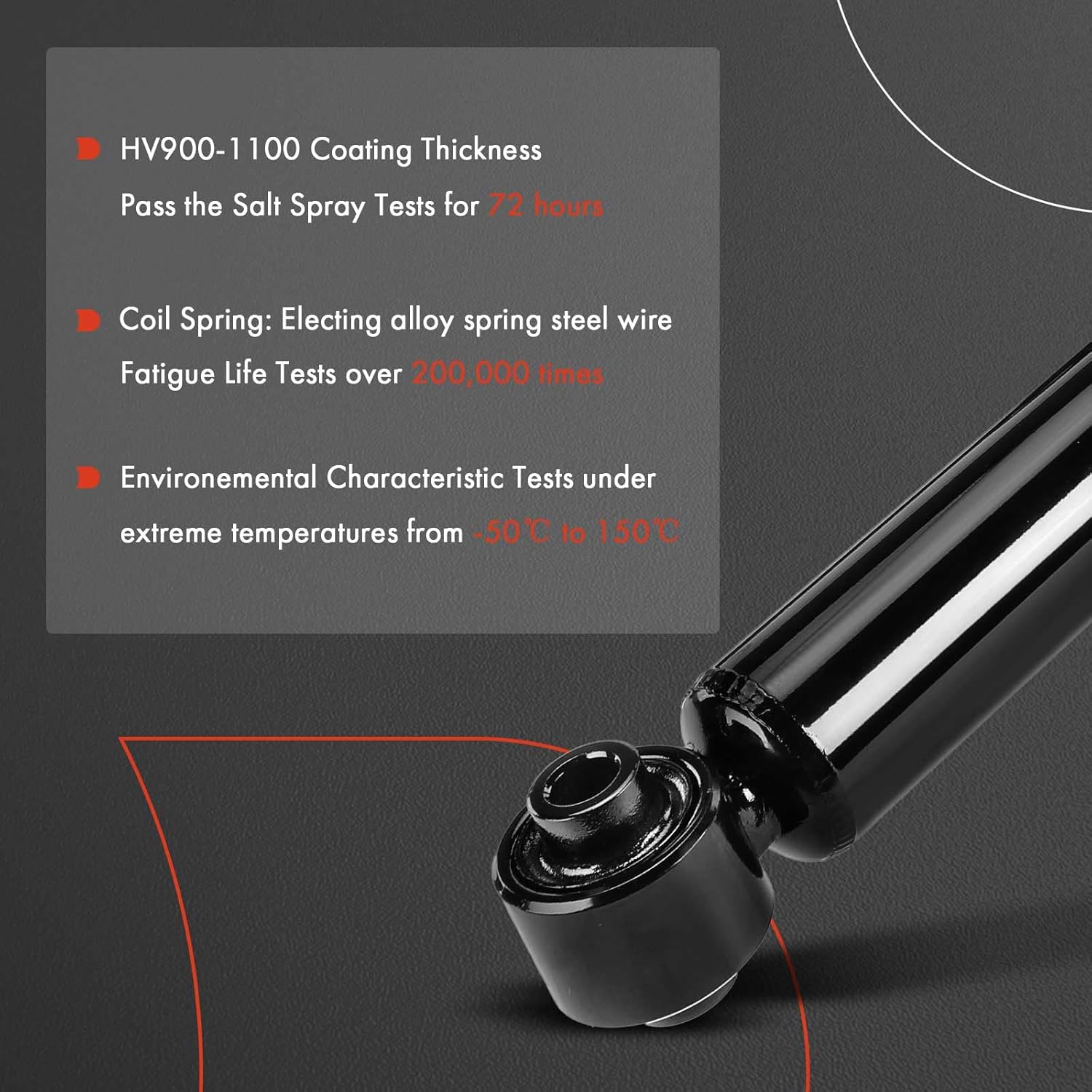 A-Premium Front Struts Compatible with Land Rover LR4 2010-2016, Range Rover Sport 2006-2013, LR3 2005-2009 - 2x Replacement Suspension Complete Strut Assembly Shock with Coil Spring