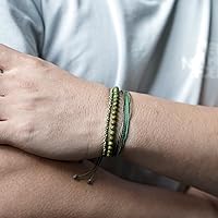 Vista 430 de Handmade Natural Stone Beaded Healing Bracelet Gift for Men Adjustable Rope String Bracelet