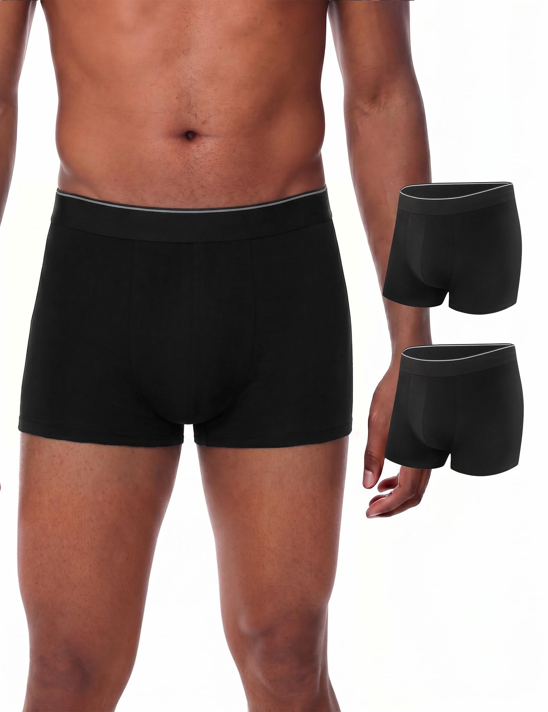 Marvmys Boxershorts Herren Baumwolle Unterhose Enganliegende Retroshorts ohne kratzende Etiketten Bequeme Passform