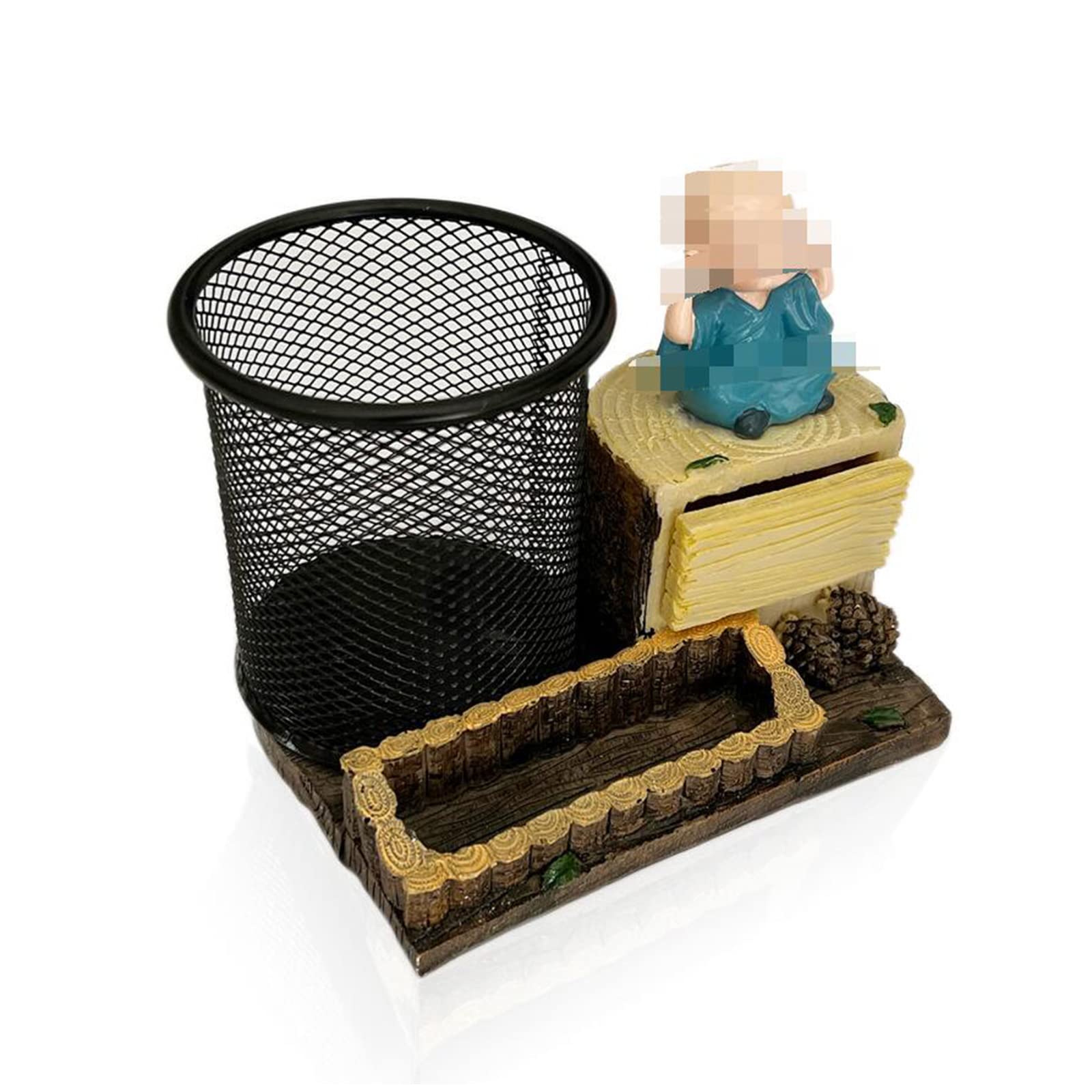 Lependor Adorable Stump-Shaped My Neighbor Cute Pen Holder Cute Japanese Animation Pen Container - With Mushroom