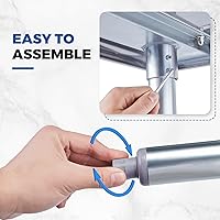 Vista 4 de Profeeshaw Mesa de Acero Inoxidable con Ruedas, 24 x 36 Pulgadas - Mesa de Preparación y Trabajo de Cocina Comercial NSF con Estante Inferior