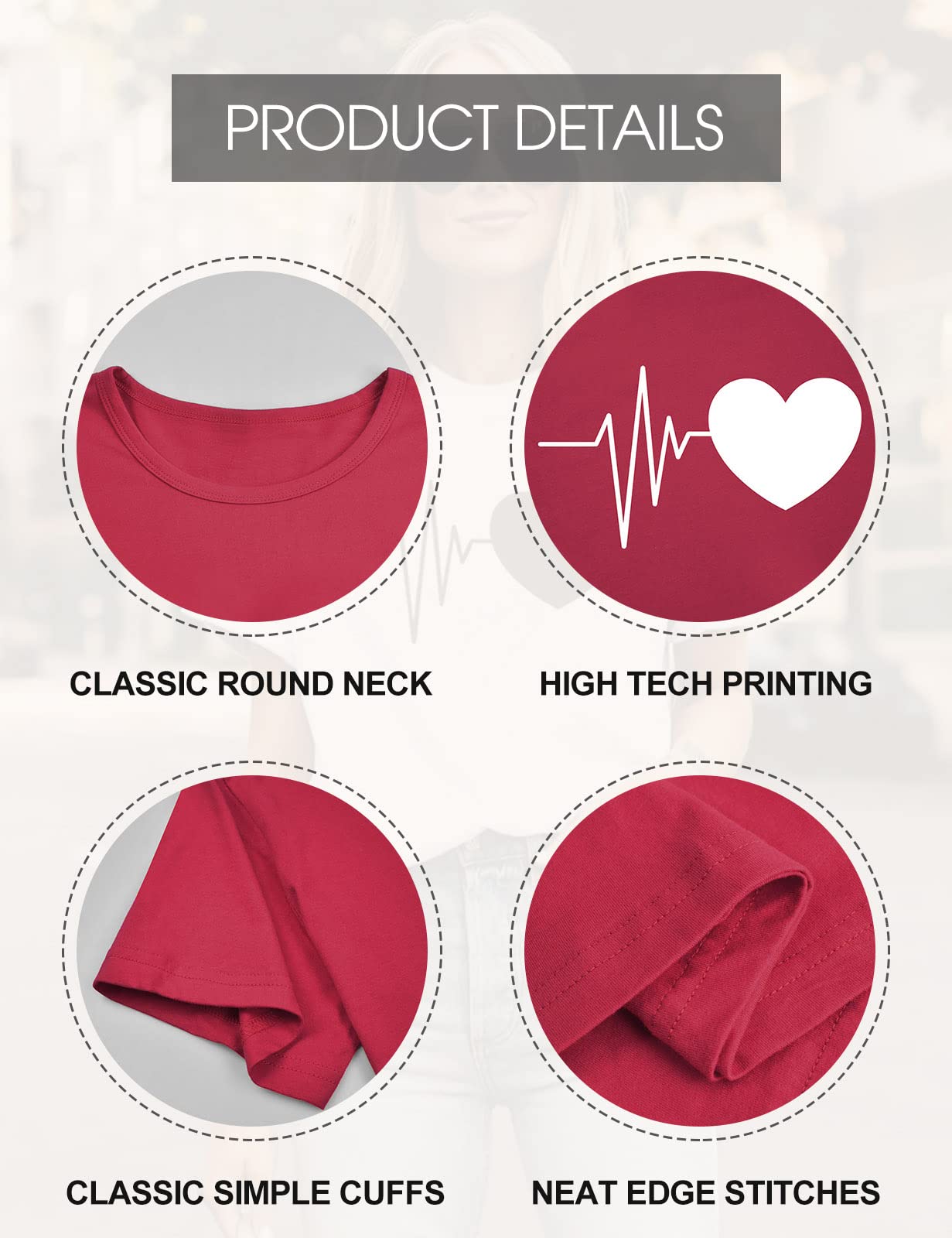 Yuson Girl Magliette Donna Manica Corta Amore/Pianeta Astronauta T-Shirt Cotone Maglietta Elegante Donna Casual Stretch Sciolto Top Magliette Estive con Girocollo Blusa Taglie Forti