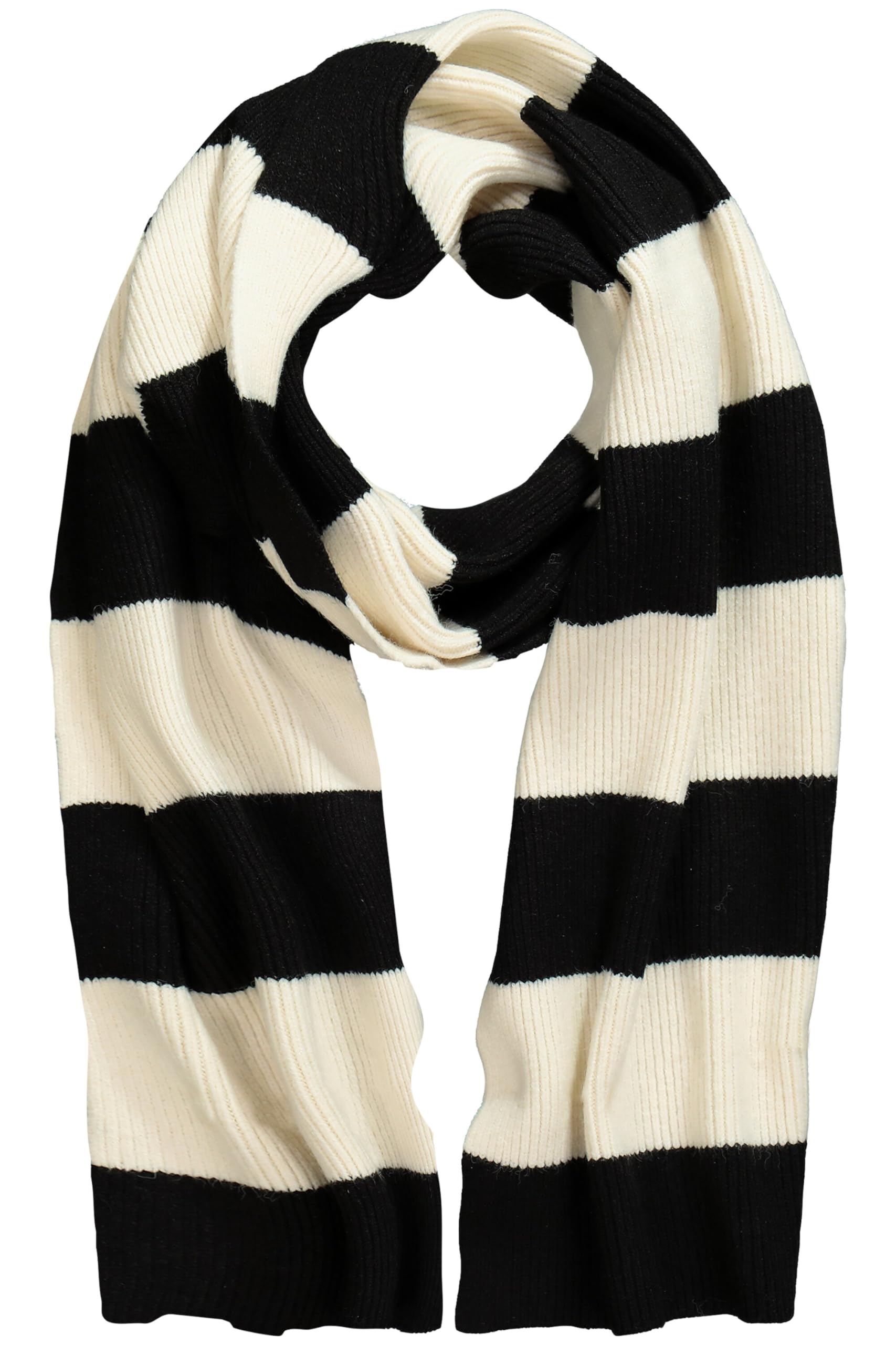Ulla Popken Damen große Größen Übergrößen Plus Size Schal, Blockstreifen, Rippstrick 824920