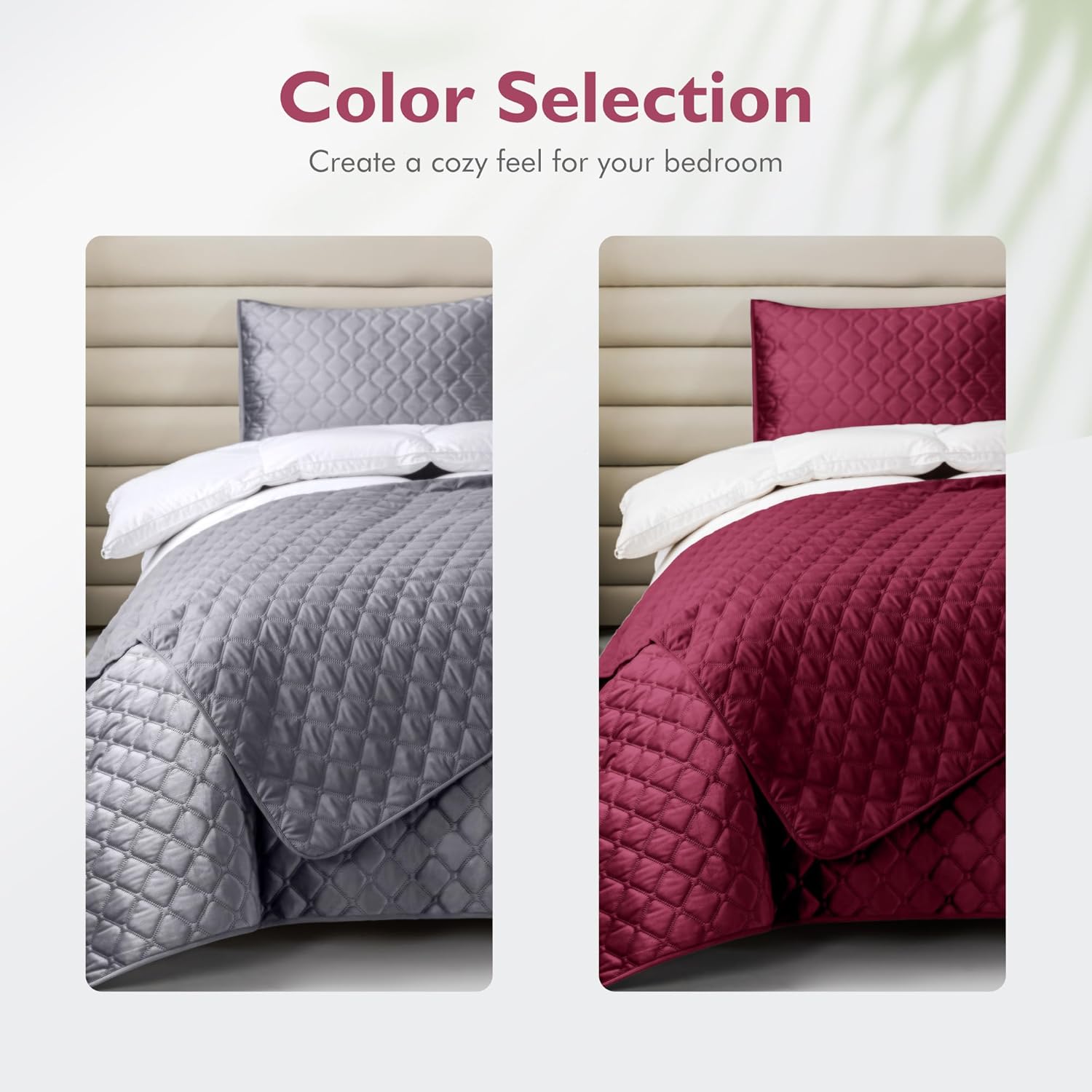 ALPHA HOME Velvet Quilt Set Extra Queen Size Bedspread Coverlet Set, Elegant and Stylish 3D Air Layer Velvet Coverlet Set, Lightweight All Season Bedding Set(1 Coverlet, 2 Pillow Shams)