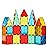 FNJO Magnetic Tiles, 52 PCS Magnet Building Set, Magnetic Building Blocks,Construction STEM Toys for Kids