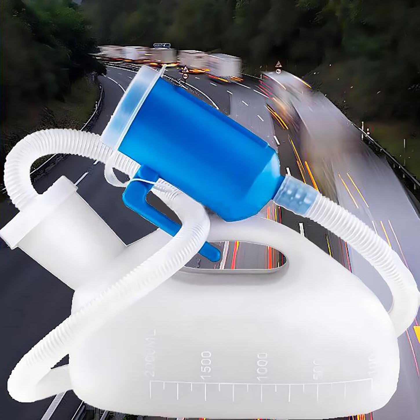 Orinal portátil para hombre con capacidad 2000ml y manguera 1.6m miniatura 1