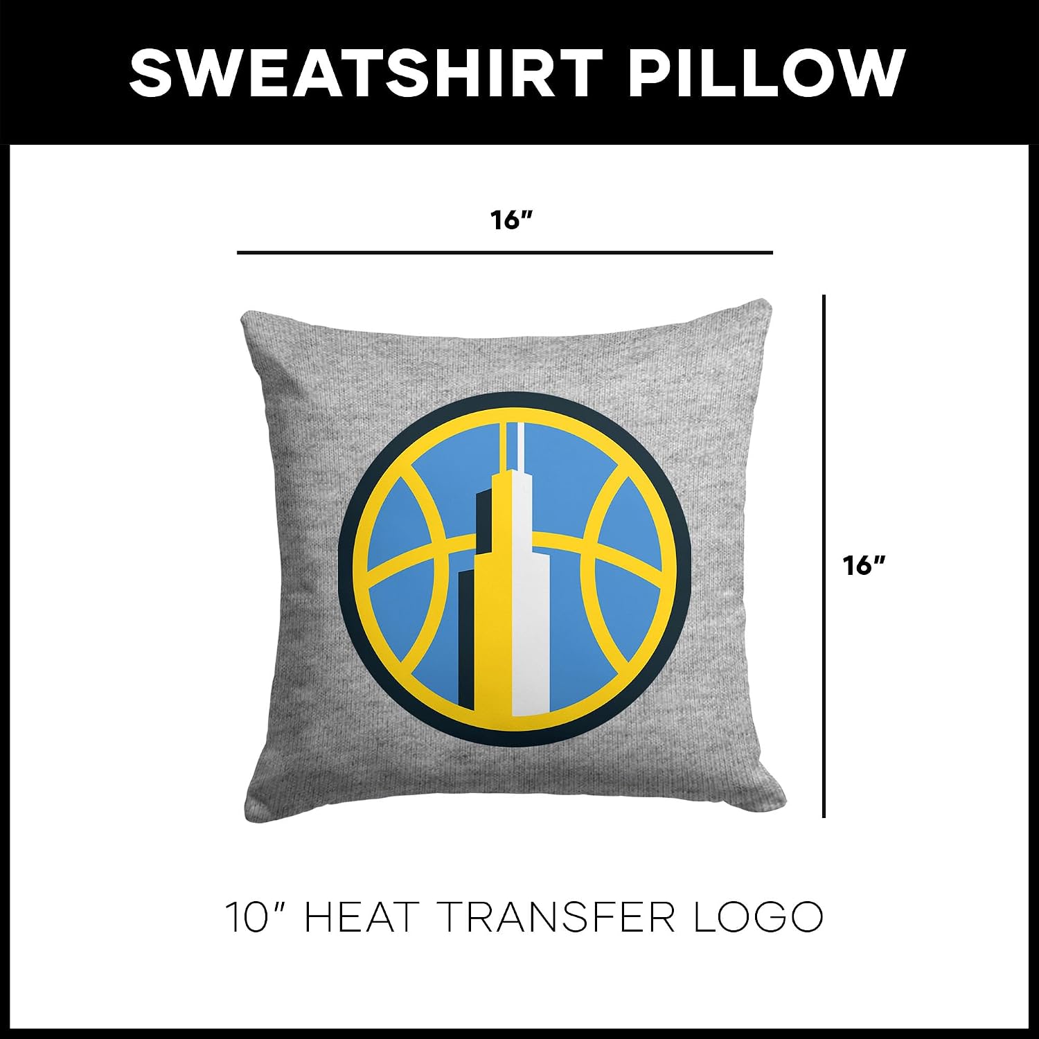 Northwest WNBA Sweatshirt Throw Pillow 16x16 inches