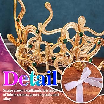 Yean Edusa – Diadea De Serpiente Dorada, Tocado De Diosa Griega