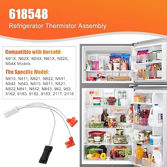 618548 RV Refrigerator Thermistor Replacement Thermistor Assembly for Norcold RV Refrigerator Fits for N610, N611, N621, N622, N641, N642, N811, N821, N841, 962, 963, 2117 Replaces 621742 629409