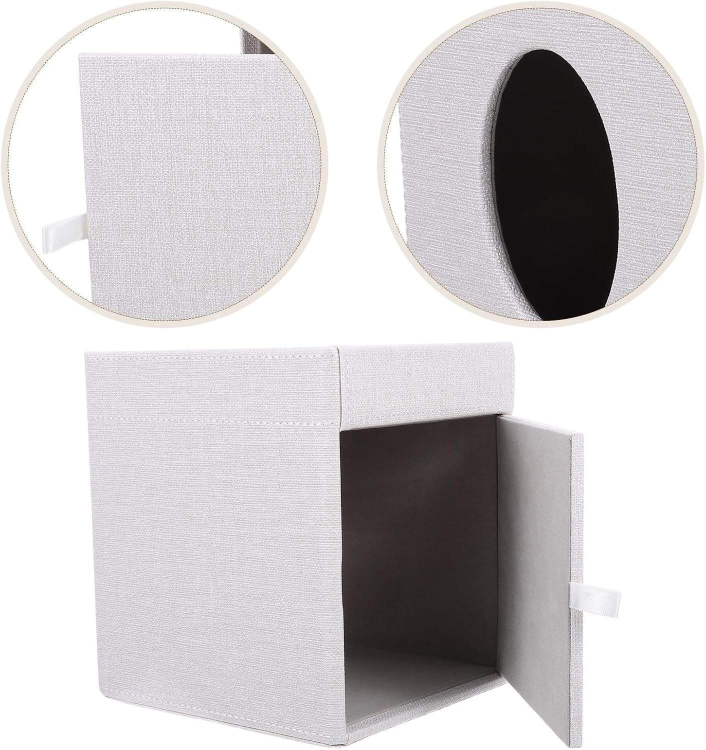 Square Tissue Box Cover with Easy-Wipe Surface Pu Material with Storage Tray Anti-tip Wide Base Modern Minimalist Design 1pcs Versatile Placement for Office and Car