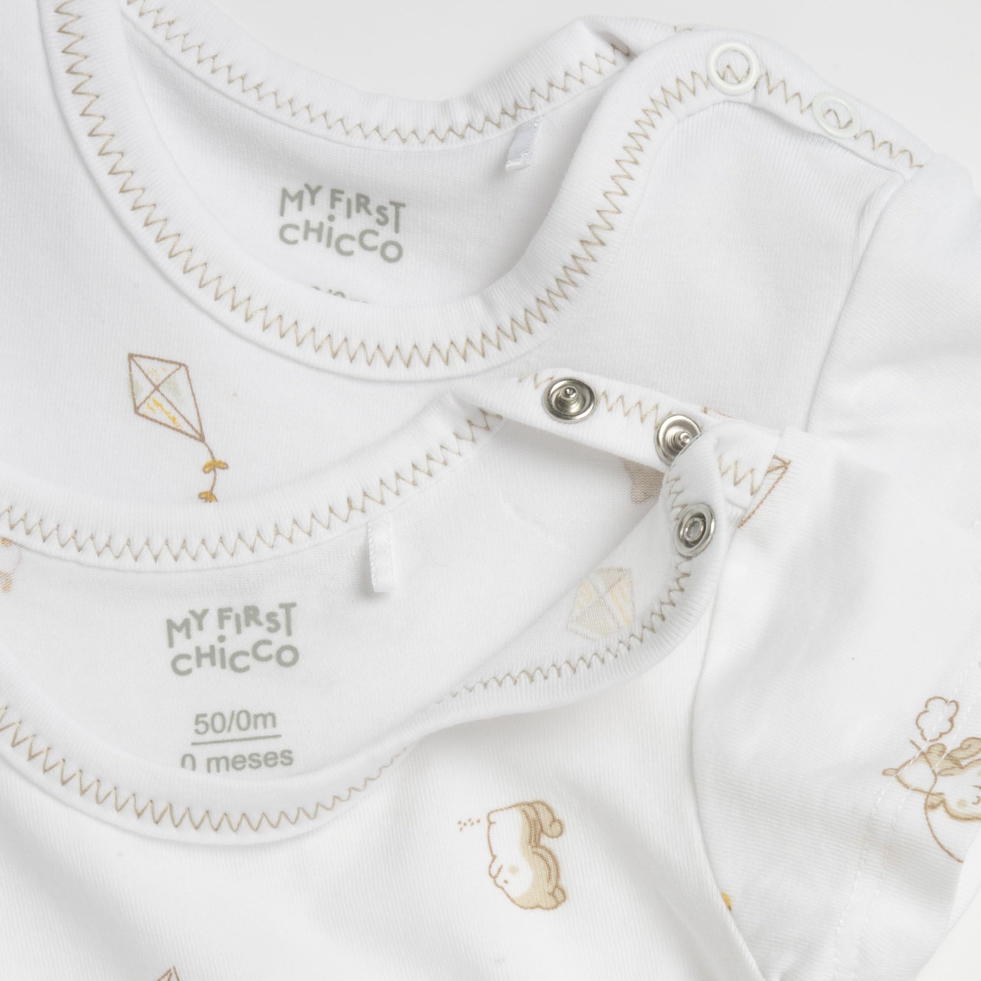 Chicco Dotés D'une Ouverture Pratique Sur L'épaule 261 Ensemble de 2 Bodies à Manches Courtes Mixte enfant (lot de 1)