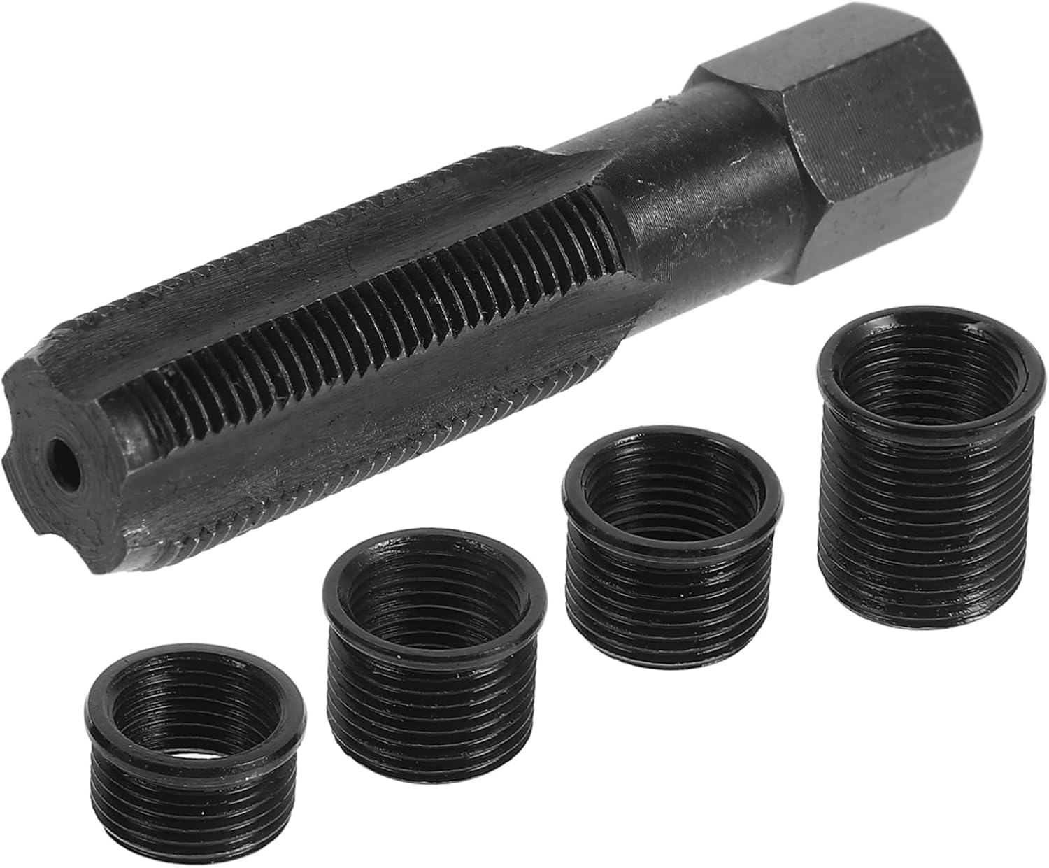 Efficient Spark Plug Thread Repair Kit Complete Rethreader Set for Automotive Use Compatible with Various Car Models Easy to Use and Versatile