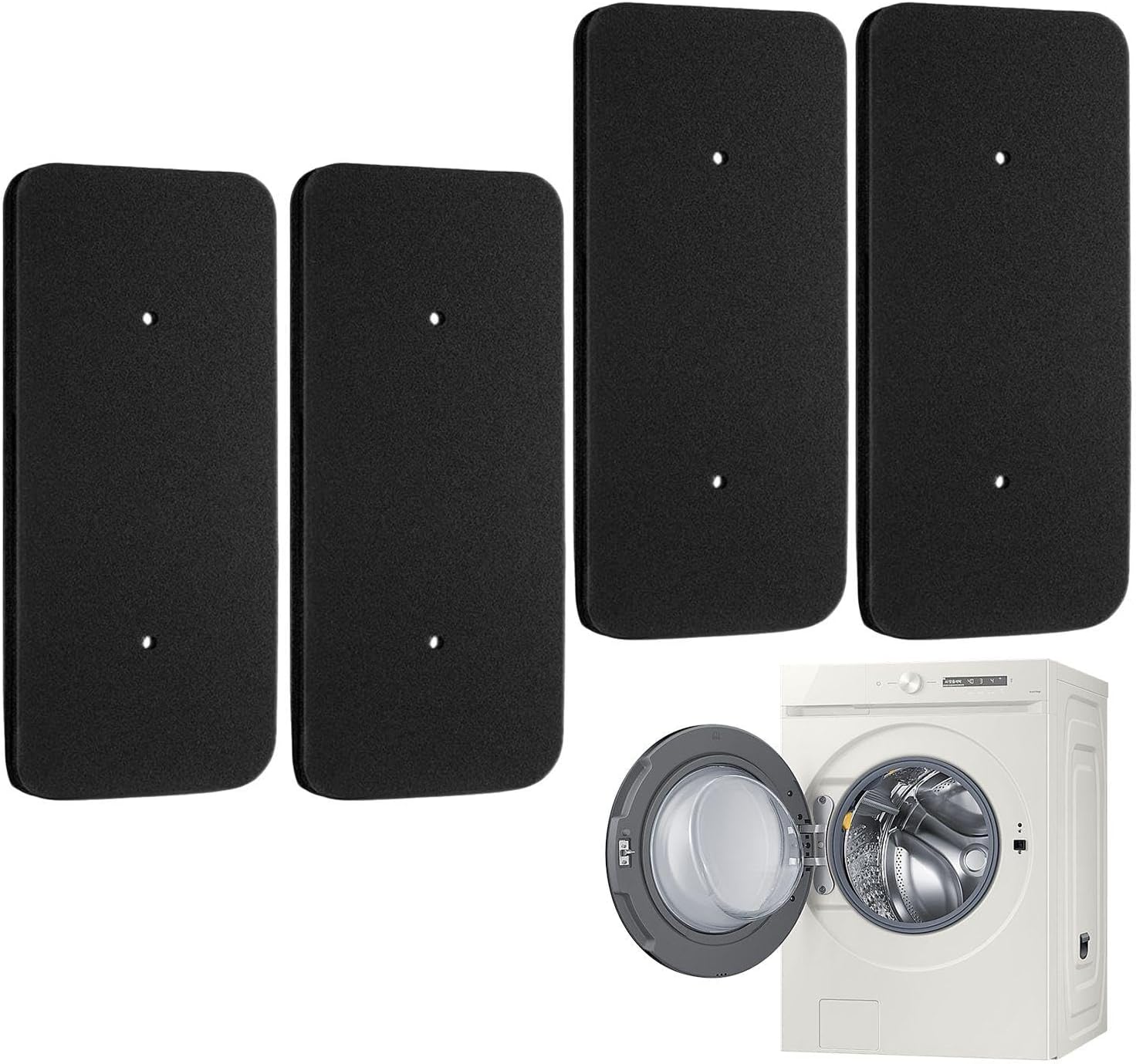 4 x black cotton filter drum accessories, 275 x 125 x 10 mm, compatible with 40006731, filter accessories.
