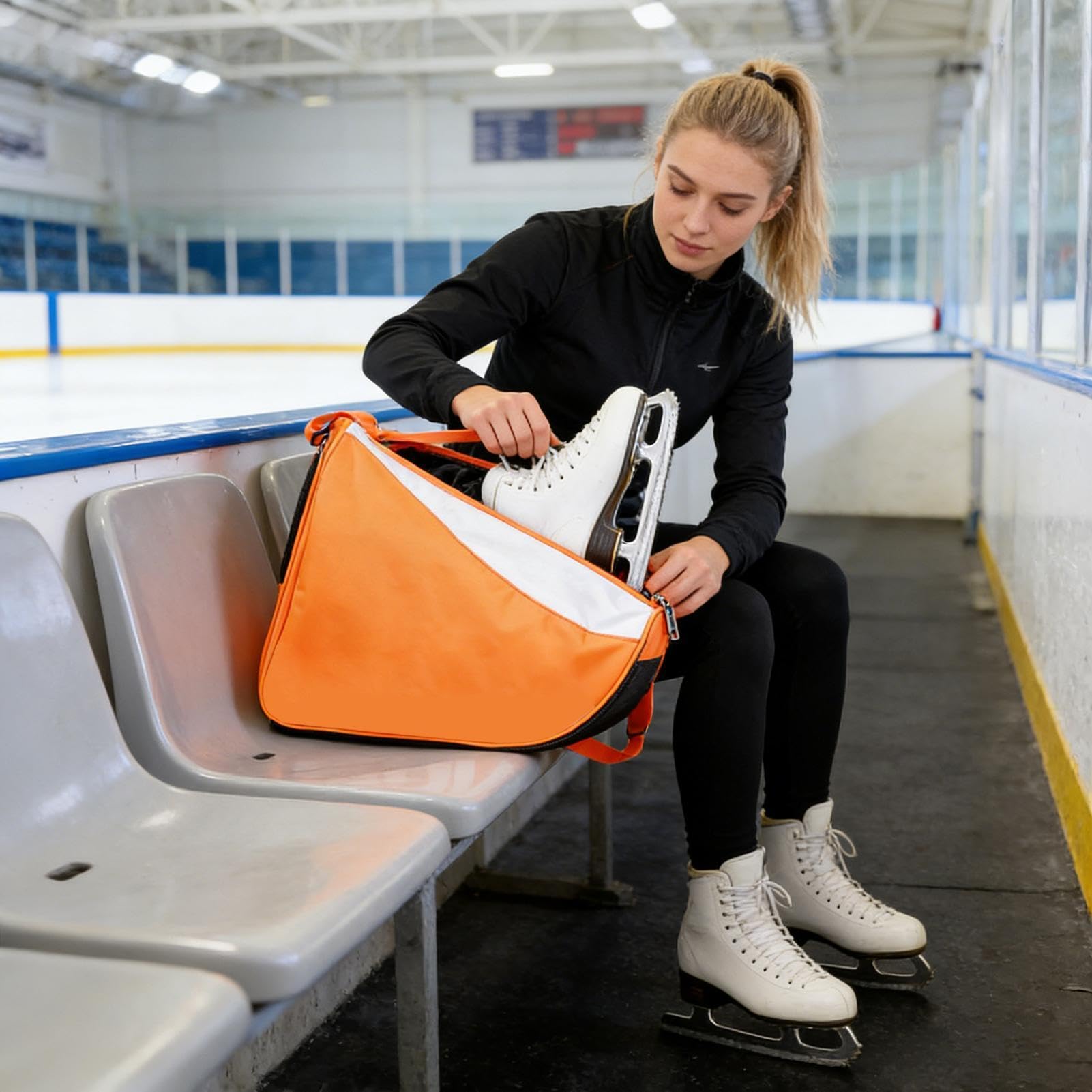 Generico Borsa per Pattini porta attrezzature sportive | Borsa porta-pattini da esterno per Pattinaggio rotellistico, hockey, outdoor, palestra, viaggio, fitness, adulti e bambini