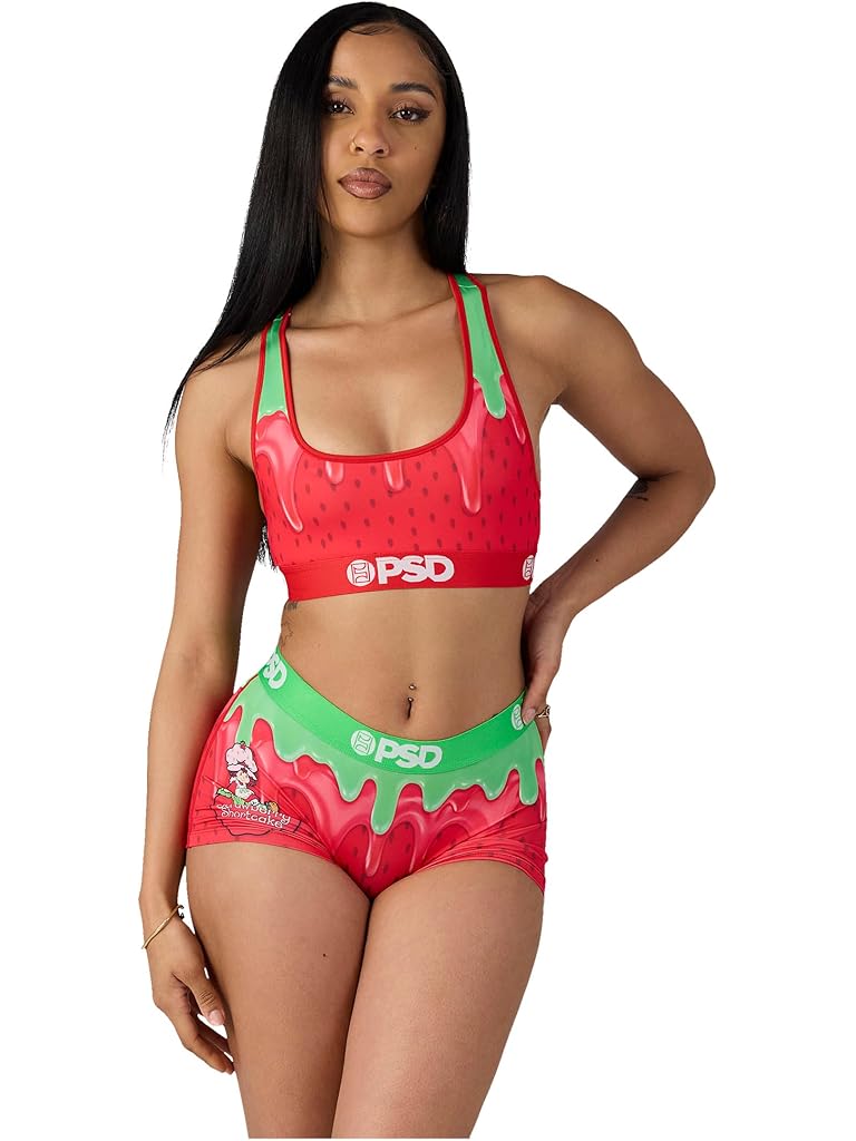 PSD Strawberry Shortcake Strawberry Drip Sports Bra
