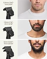 Vista 6 de Xpert T Styling Electric Shavers for Face, Beard Trimmer & Body Groomer Kit, Fast Charging Razor with 0.4-9mm Adjustable Comb 2 Body Guards