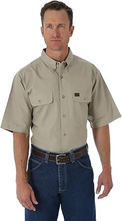 Riggs Workwear Mens Foreman Short Sleeve Ripstop Work Shirt