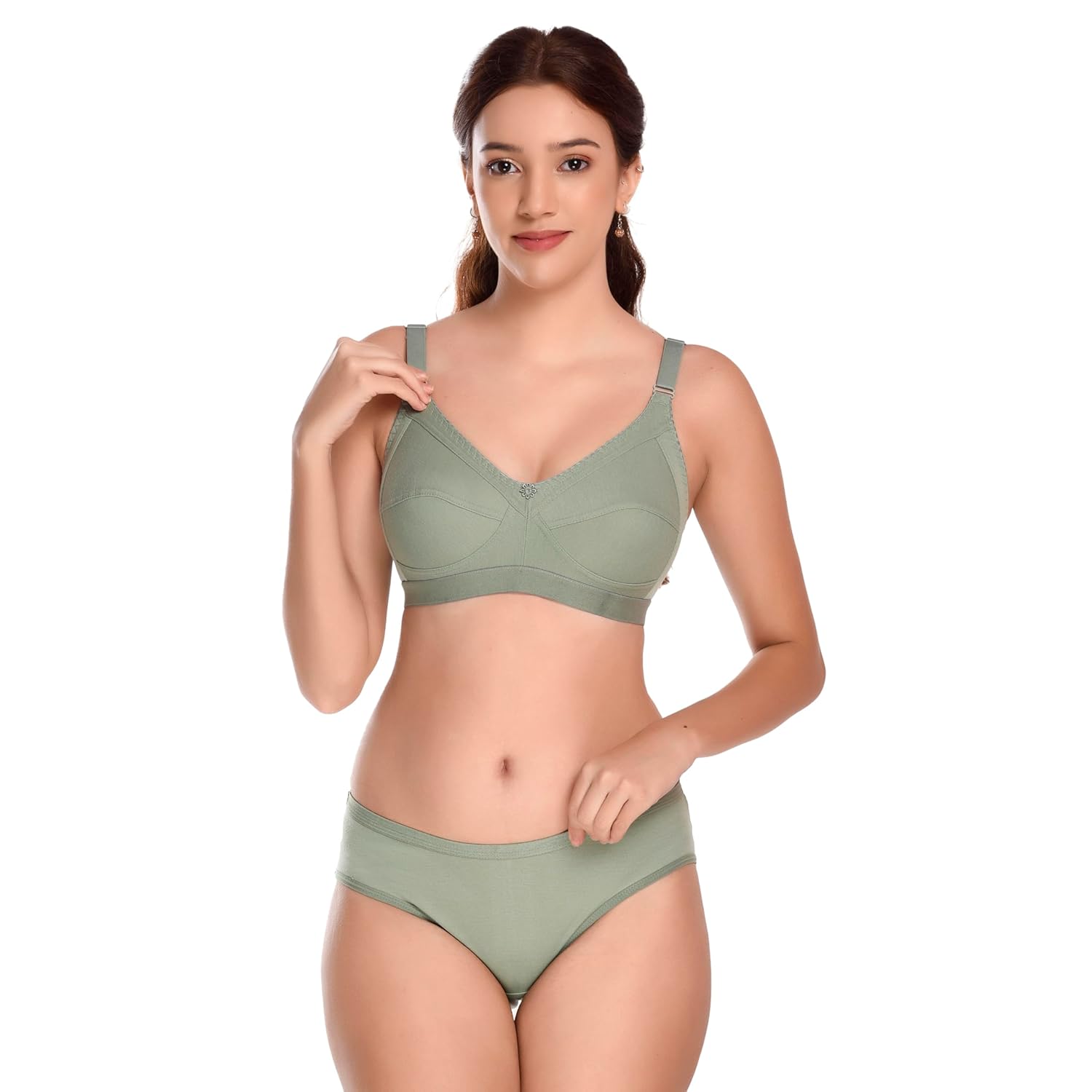 Women Full Coverage Bra and Panty Lingerie Set – Pack of 1 Pair