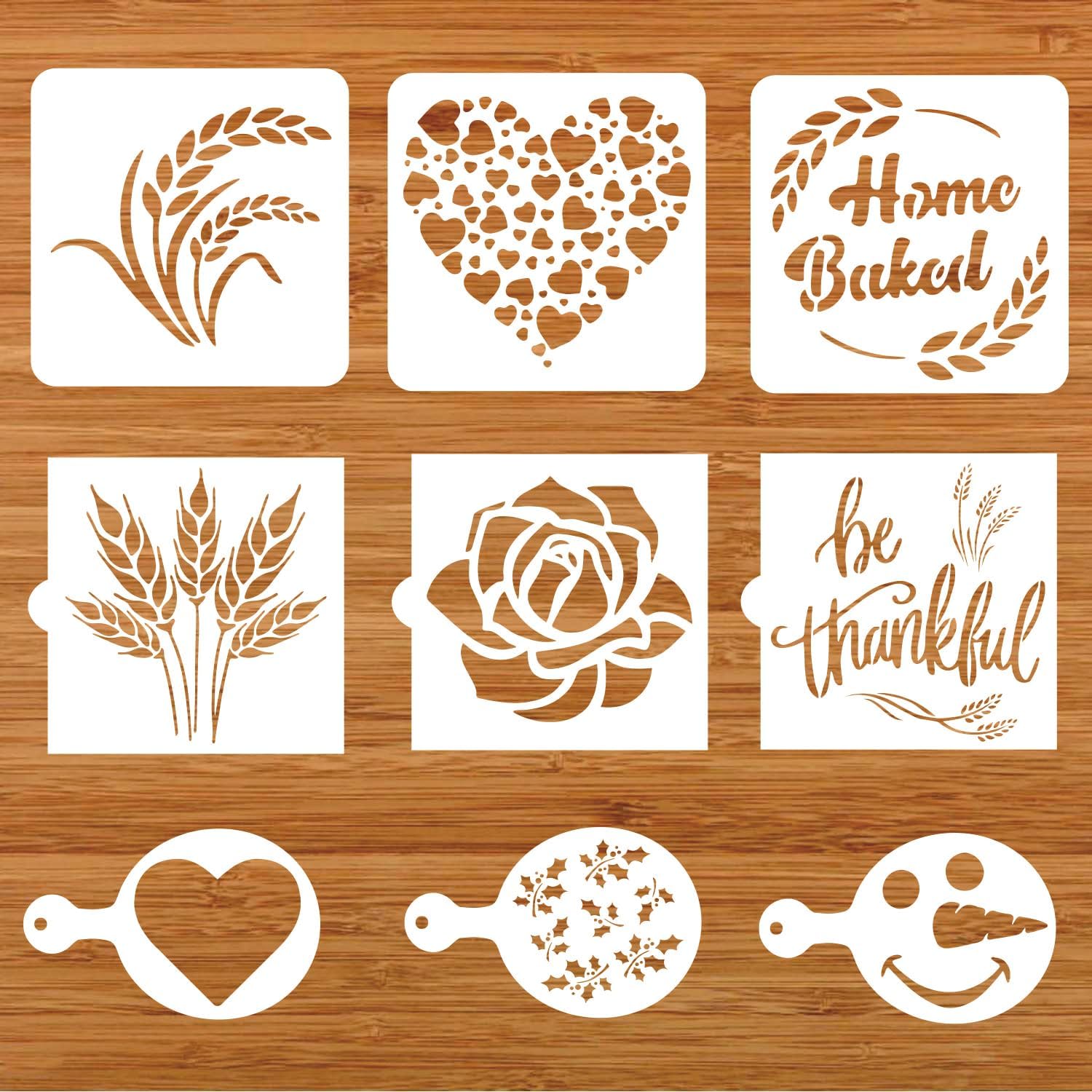 9 Pcs Bread Stencils for Sourdough