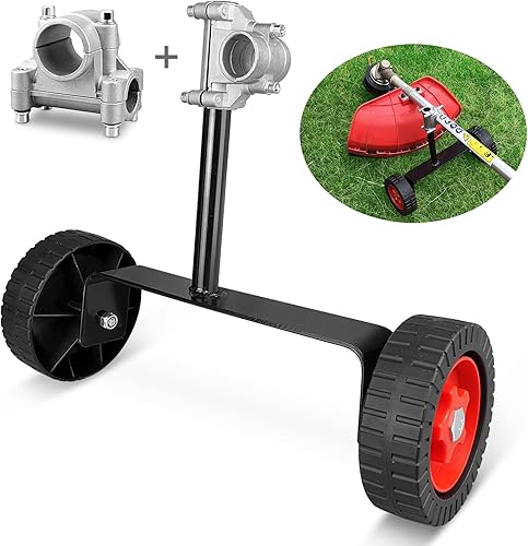 Miniatura 2 de KALAWW Accesorio de rueda de soporte ajustable de 1.024 in (1 pulgada) y 1.102 in (1.1 pulgadas) para recortadora de malas hierbas, desbrozadora de