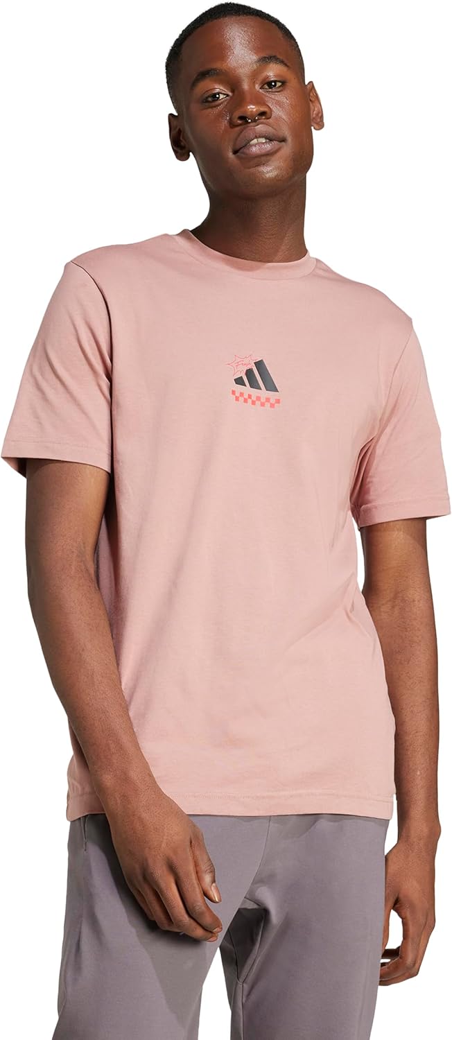 adidas Men's Lounge Pizza Graphic T-Shirt