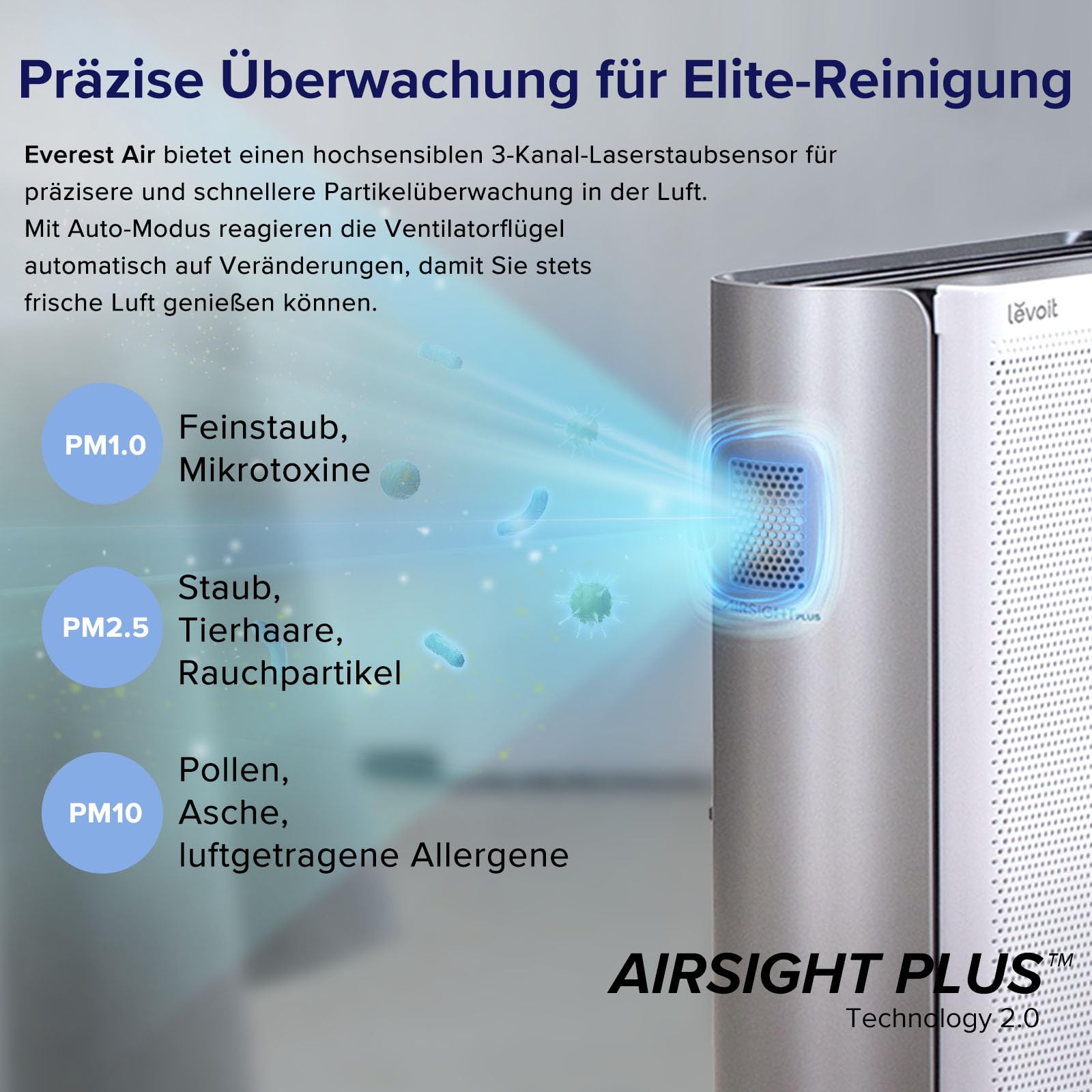 Levoit Luftreiniger Allergiker für große Räume mit waschbarem Vorfilter – Bild 4